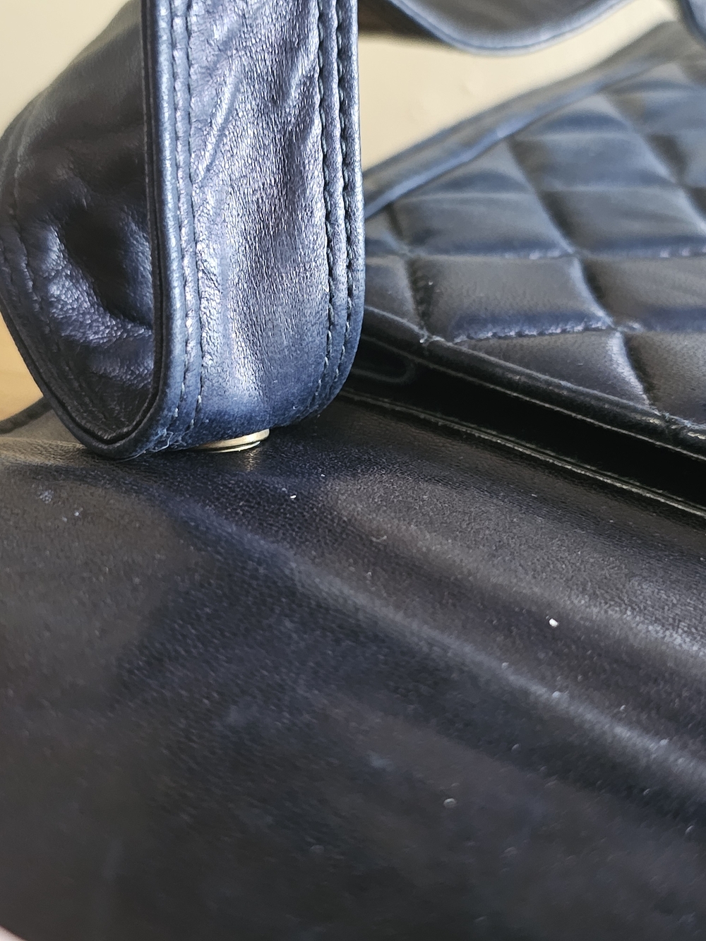 Quilted Envelope Bag - Deep Navy - Picture 9 of 12